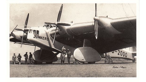 Ansichtskarte mit einer Junkers G 38