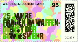 Briefmarke Deutschland Frauen Wehrdienst