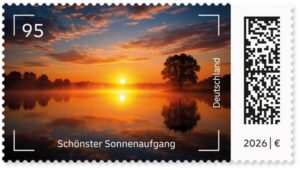 Briefmarke Deutschland Sonnenaufgang