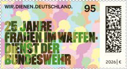 Briefmarke Deutschland Frauen Wehrdienst